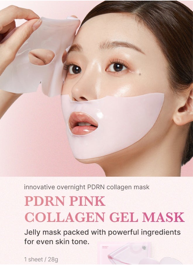 PDRN Pink Collagen Gel Mask - 28g (Pack of 3 Sheets)