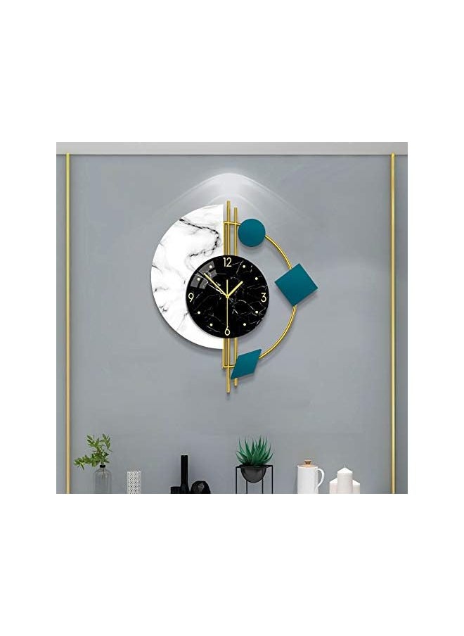 Large Wall Clocks for Living Room Decor Modern Silent Wall Clocks Battery Operated Non-Ticking for Bedroom Office Kitchen Home Metal Glass Decoration Wall Watch Clock Quartz for Indoor House