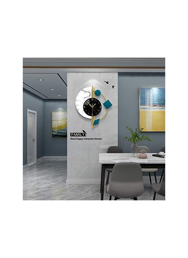 Large Wall Clocks for Living Room Decor Modern Silent Wall Clocks Battery Operated Non-Ticking for Bedroom Office Kitchen Home Metal Glass Decoration Wall Watch Clock Quartz for Indoor House