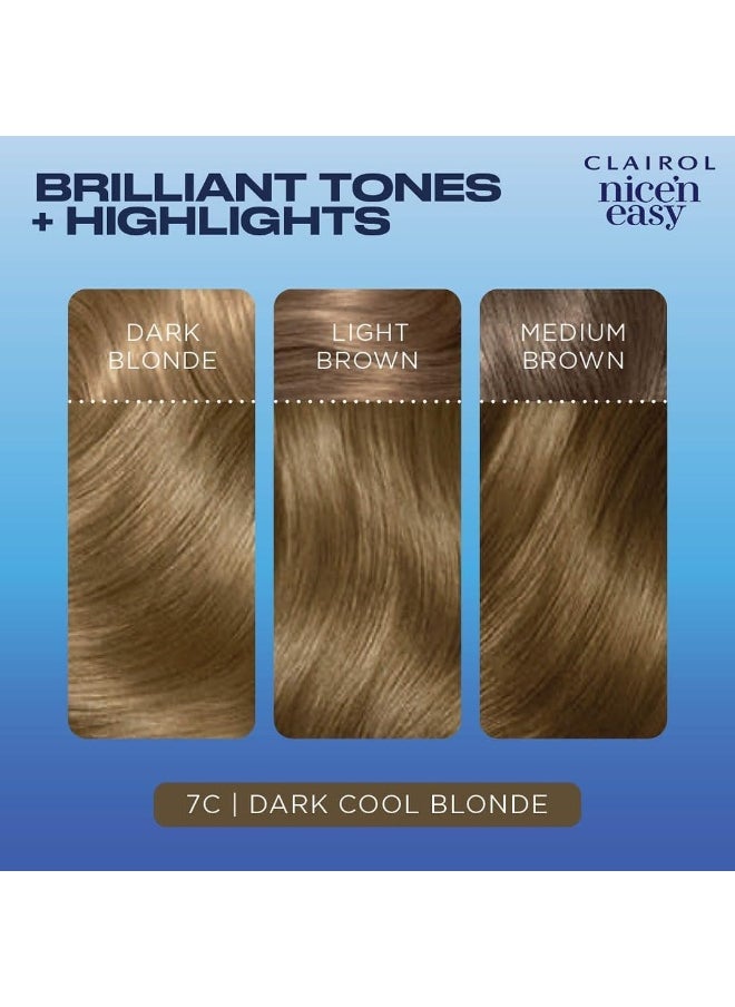 Nice'N Easy Permanent Hair Dye, 7C Dark Cool Blonde Hair Color, Pack Of 1