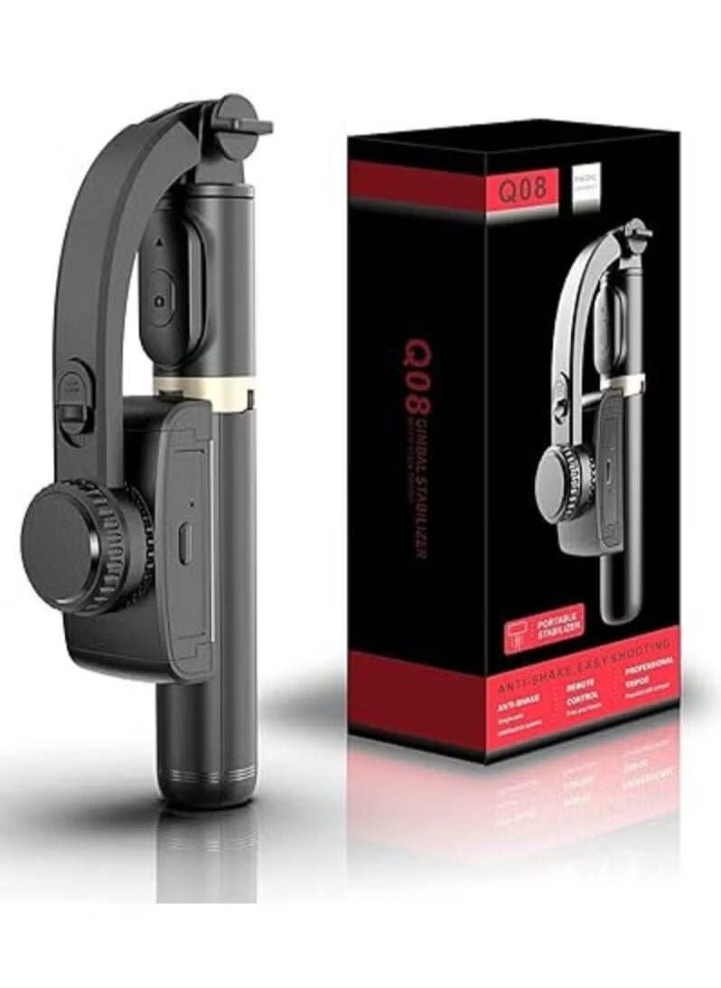 Q08 Mobile Gimbal Stabilizer – Anti-Shake Single Axis for Smooth Video & Photos, Professional-Quality Shots – Perfect for Smartphones