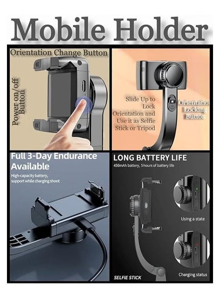 Q08 Mobile Gimbal Stabilizer – Anti-Shake Single Axis for Smooth Video & Photos, Professional-Quality Shots – Perfect for Smartphones