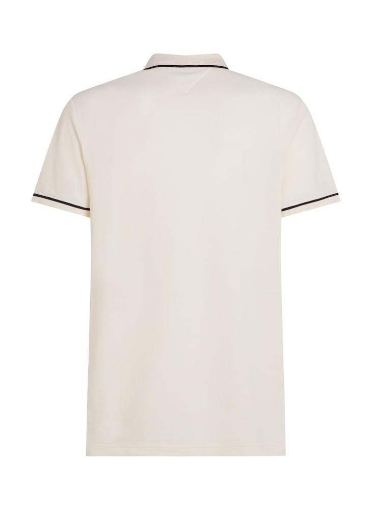Open Collar Tipped Short Sleeve Polo