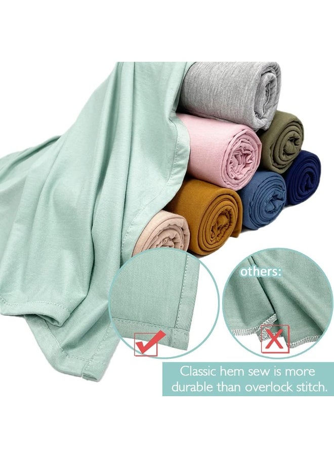 OWLOWLA Swaddle Blanket and Hat Set Newborn Swaddle Wrap Baby Receiving Blanket for Baby Boys Girls