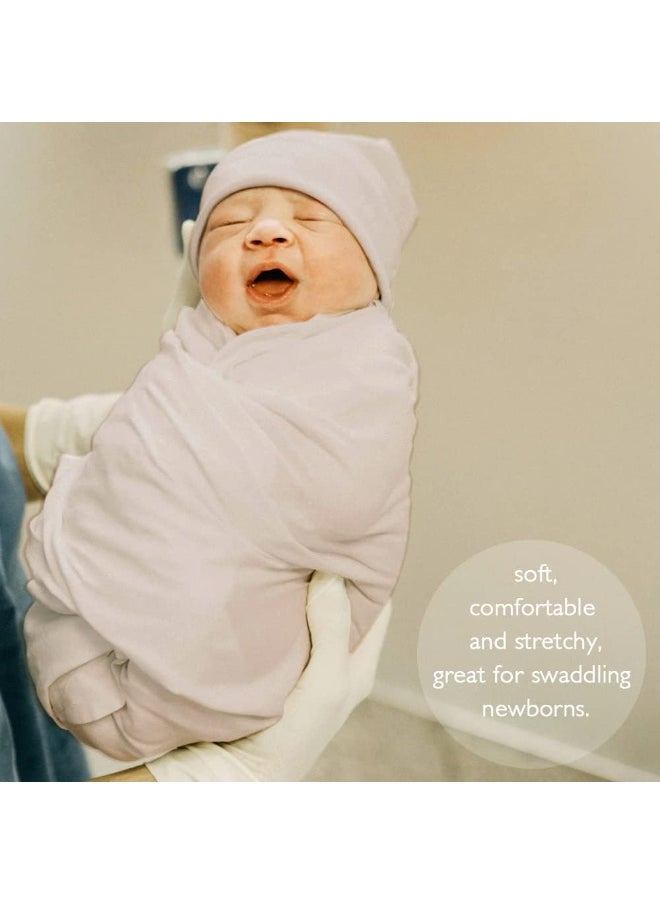OWLOWLA Swaddle Blanket and Hat Set Newborn Swaddle Wrap Baby Receiving Blanket for Baby Boys Girls