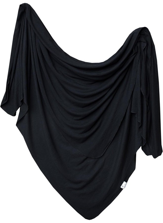 Copper Pearl Large Premium Knit Baby Swaddle Receiving Blanket Midnight