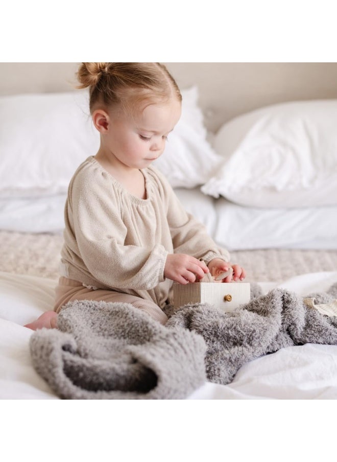 SARANONI Bamboni Luxury Bamboo Baby Blanket | Plush Blanket for Infant Boys & Girls | Receiving Blanket 30” x 40” | Gray