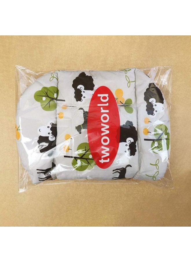 Twoworld High Chair Cushion, Large Thickening Baby High Chair Seat Cushion Liner Mat Pad Cover Breathable(Grey Sheep)