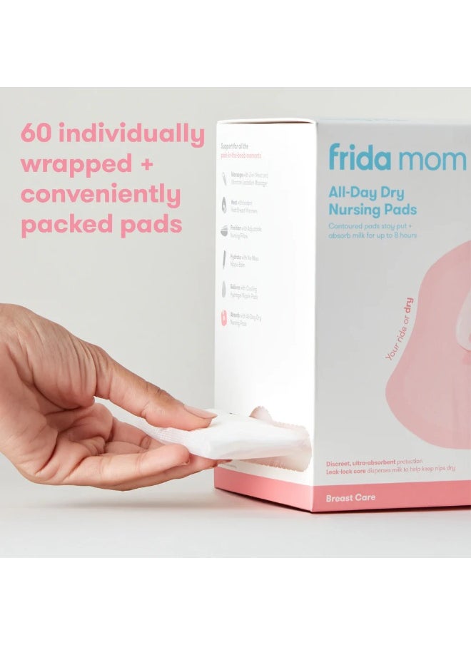 Ultra-Absorbent Nursing Pads | Leak-Proof Protection | 60 Individually Wrapped Pads | Dermatologist-Tested for Sensitive Skin | Contoured Fit | Up to 8 Hours Absorption | 3.2x10.2x26.7 cm