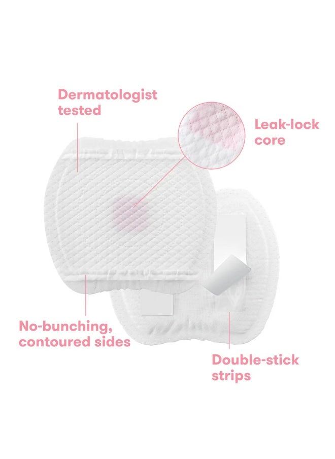 Ultra-Absorbent Nursing Pads | Leak-Proof Protection | 60 Individually Wrapped Pads | Dermatologist-Tested for Sensitive Skin | Contoured Fit | Up to 8 Hours Absorption | 3.2x10.2x26.7 cm