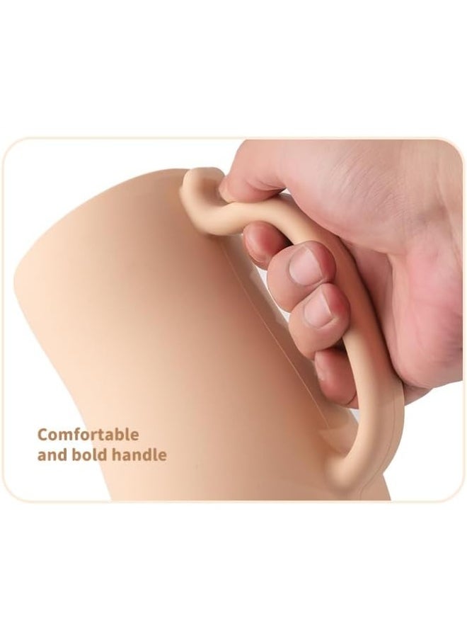 PandaEar Baby Bath Rinse Cup with Baby Cradle Cap Brush - Pink