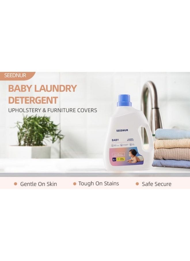 Seednur Delicate Laundry Detergent for Baby Mild Amino Acid Gently Cleans Eliminates Stains Ideal for Baby Cloths Towels