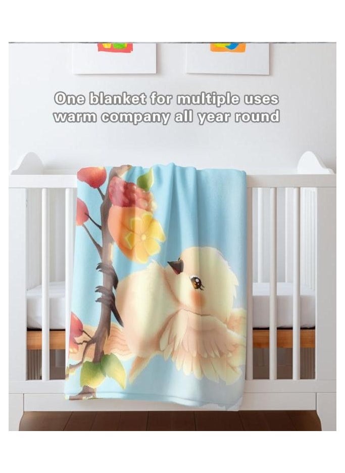 Children's or student cartoon flannel thin blanket (warm and comfortable, suitable for sleep, games) 100cm*150cm - 373