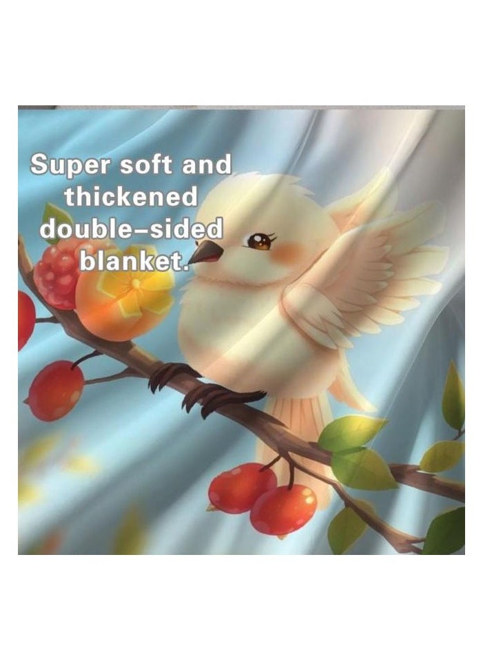 Children's or student cartoon flannel thin blanket (warm and comfortable, suitable for sleep, games) 100cm*150cm - 373