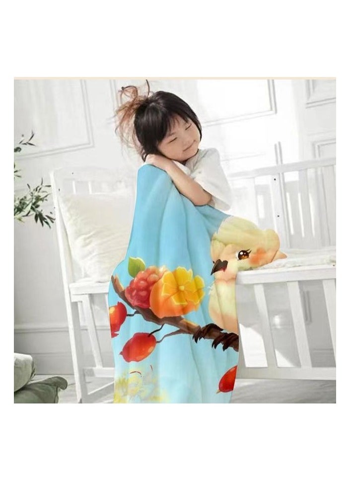 Children's or student cartoon flannel thin blanket (warm and comfortable, suitable for sleep, games) 100cm*150cm - 373