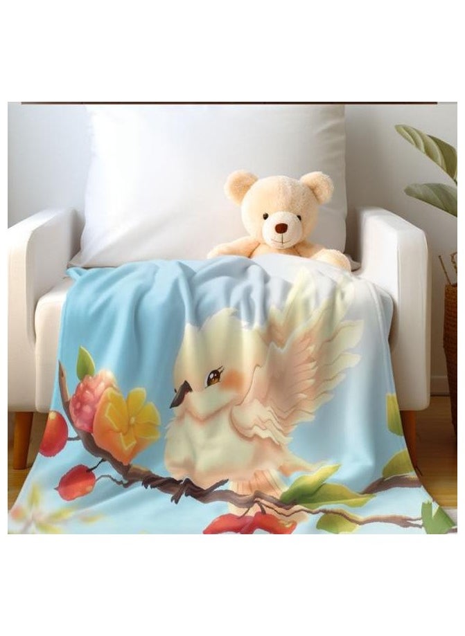 Children's or student cartoon flannel thin blanket (warm and comfortable, suitable for sleep, games) 100cm*150cm - 373