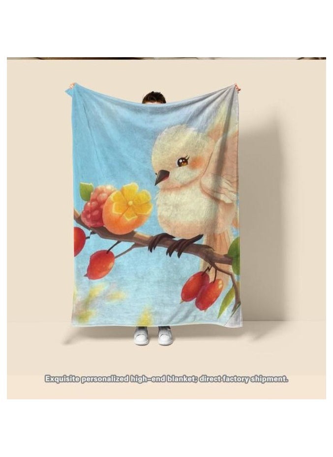 Children's or student cartoon flannel thin blanket (warm and comfortable, suitable for sleep, games) 100cm*150cm - 373