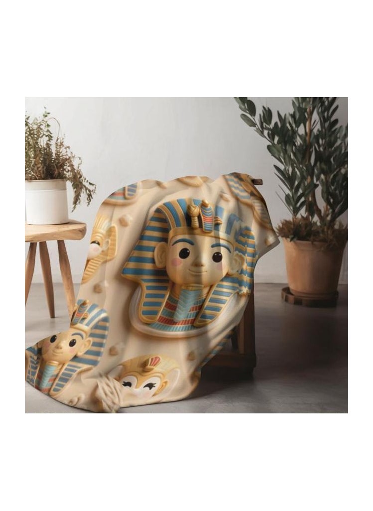 Children's or student cartoon flannel thin blanket (warm and comfortable, suitable for sleep, games) 100cm*150cm - 1125