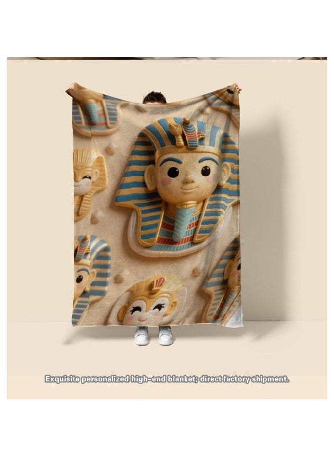 Children's or student cartoon flannel thin blanket (warm and comfortable, suitable for sleep, games) 100cm*150cm - 1125