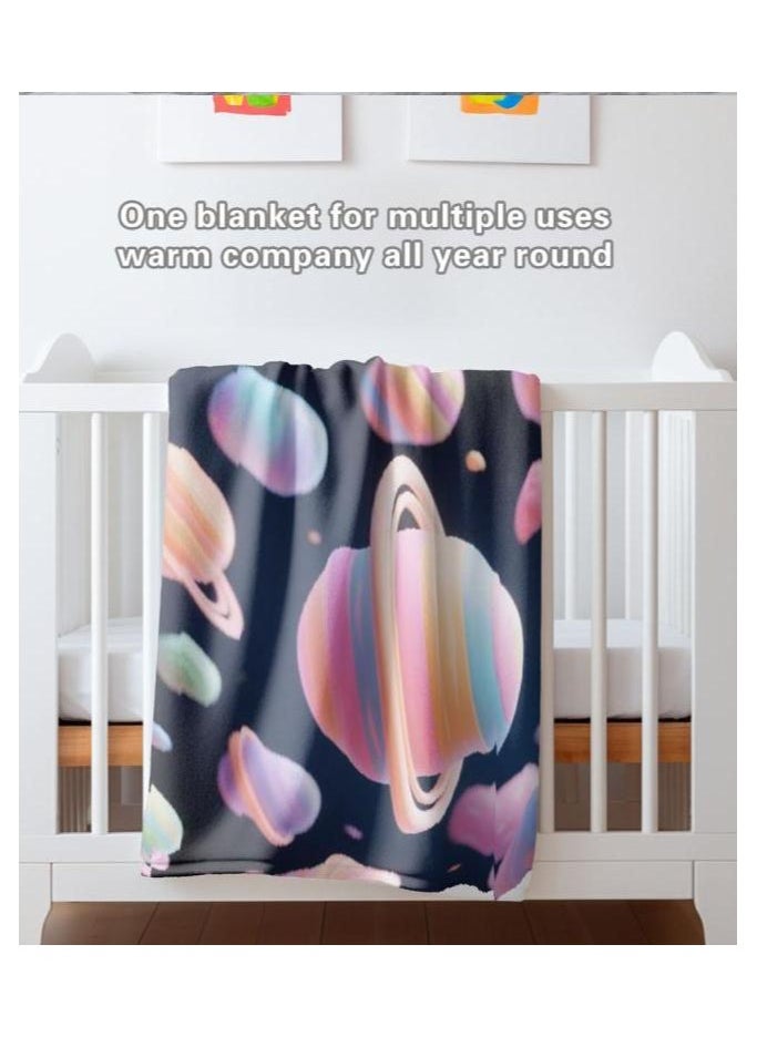 Children's or student cartoon flannel thin blanket (warm and comfortable, suitable for sleep, games) 100cm*150cm