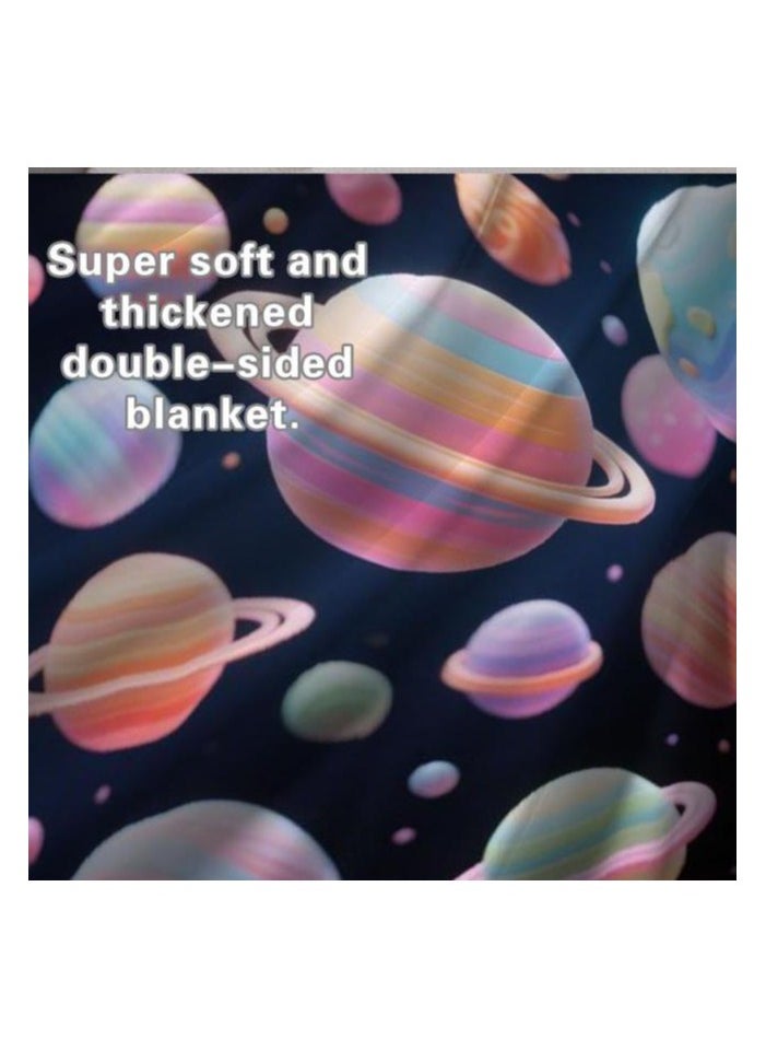 Children's or student cartoon flannel thin blanket (warm and comfortable, suitable for sleep, games) 100cm*150cm