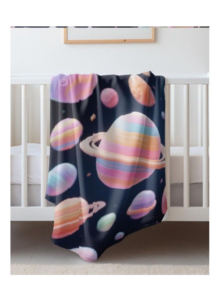 Children's or student cartoon flannel thin blanket (warm and comfortable, suitable for sleep, games) 100cm*150cm