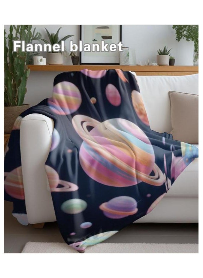 Children's or student cartoon flannel thin blanket (warm and comfortable, suitable for sleep, games) 100cm*150cm