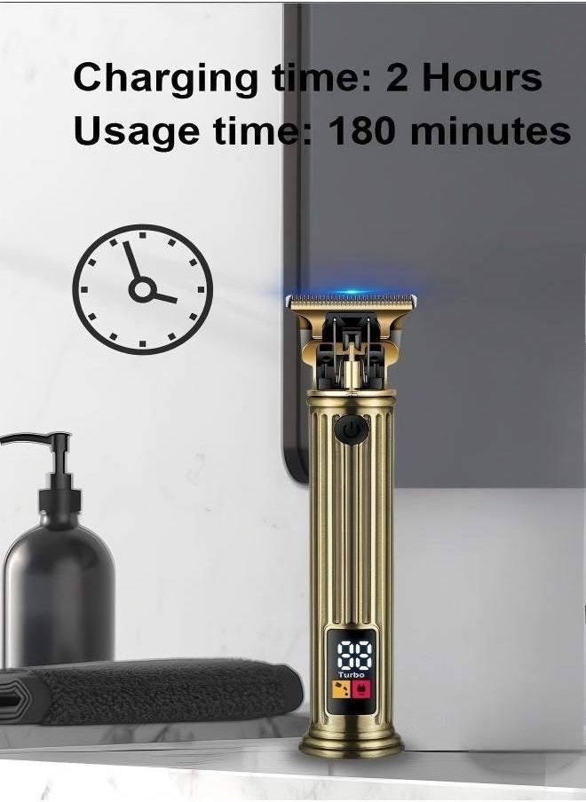 SOKANY Hair Clipper, Household Multifunctional Charging Digital Electric Push Clipper, Universal Hair Clipper For Adults And Children, Gold Color, Model SK-16019
