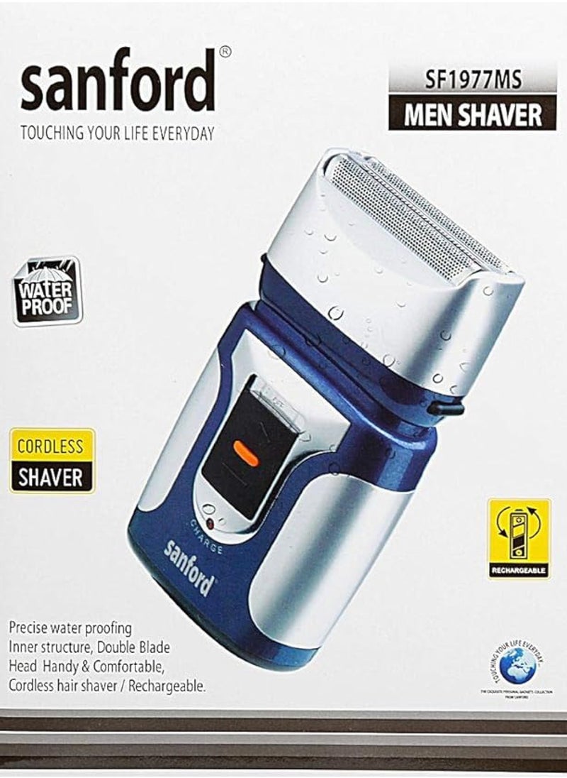 Sanford SF1977MS Double Blade Hair Clipper Blue/Siver