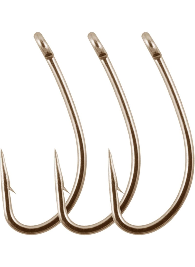 600pcs Fishing Hooks Set High Carbon Steel Jig, Fishing Hooks Set with Plastic Box Strong Sharp Fish Hook with Barbs for Freshwater/Seawater ( Gold )