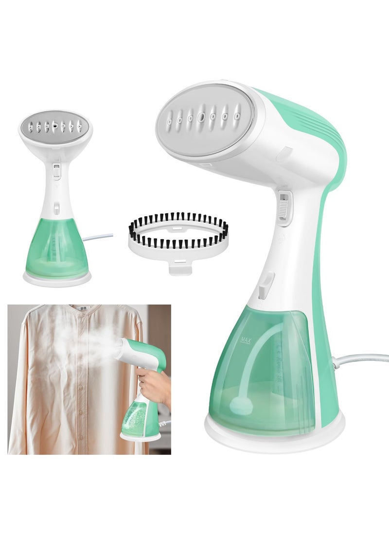 Handheld Clothes Steamer, Portable Garment Steamer Clothing for Home Office Travel, 30s Fast Heat-up 1500W Powerful steam Iron with 300ML Large Water Tank, Mini Compact Fabric Wrinkle Remover