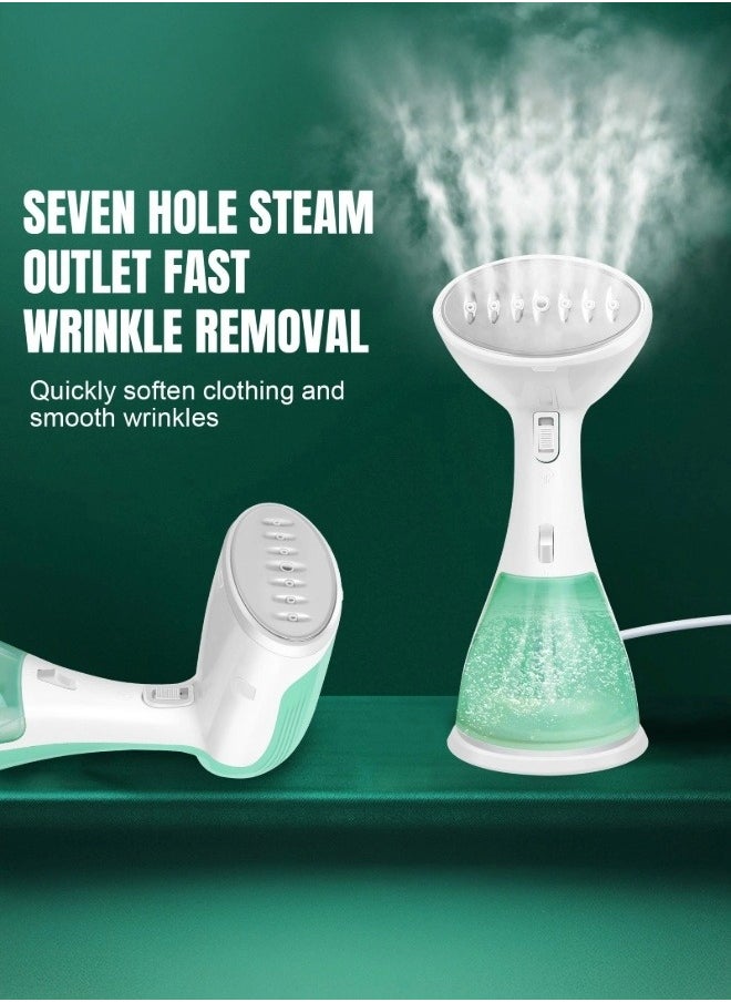 Handheld Clothes Steamer, Portable Garment Steamer Clothing for Home Office Travel, 30s Fast Heat-up 1500W Powerful steam Iron with 300ML Large Water Tank, Mini Compact Fabric Wrinkle Remover