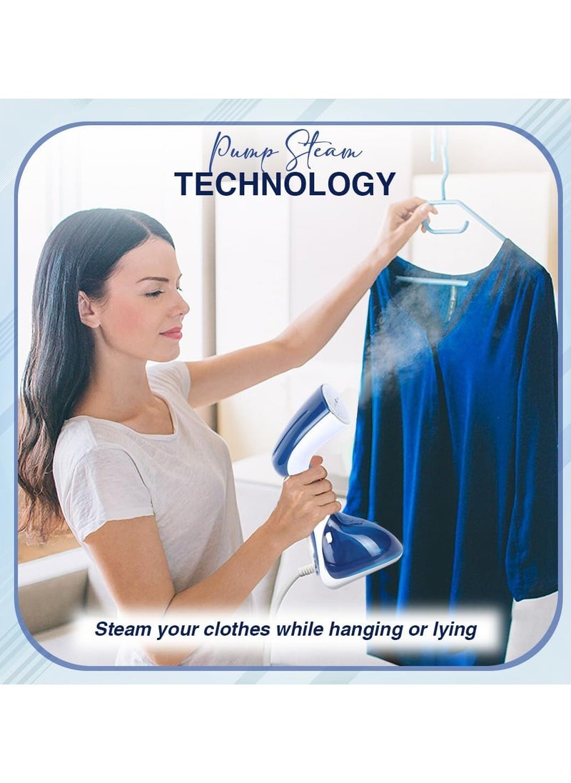 Portable Clothes Steamer, Portable Steamer for Home, Office and Travel, 1100W Handheld Steamer, 25-Second Fast Heat-up, Fabric Wrinkle Remover, 200ml Water Tank
