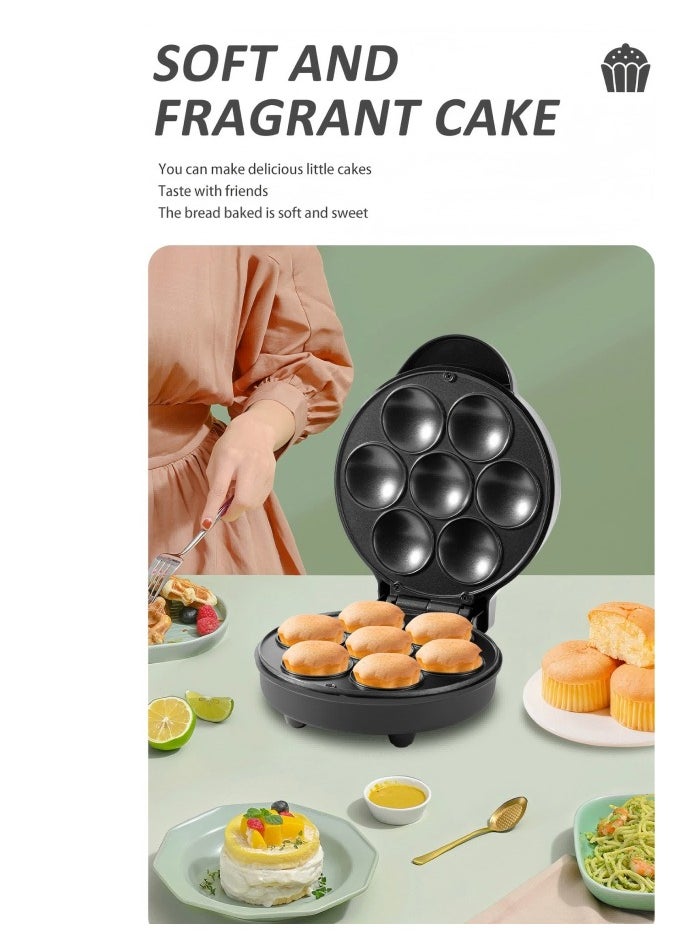 Mini Waffle Maker - Made With Premium Quality Plastic & Non-Stick Coating - Small Pancake Maker For Brownies, Cookies, Quesadillas, Calzones, Hash Browns and Other Foods Plug: European Standard