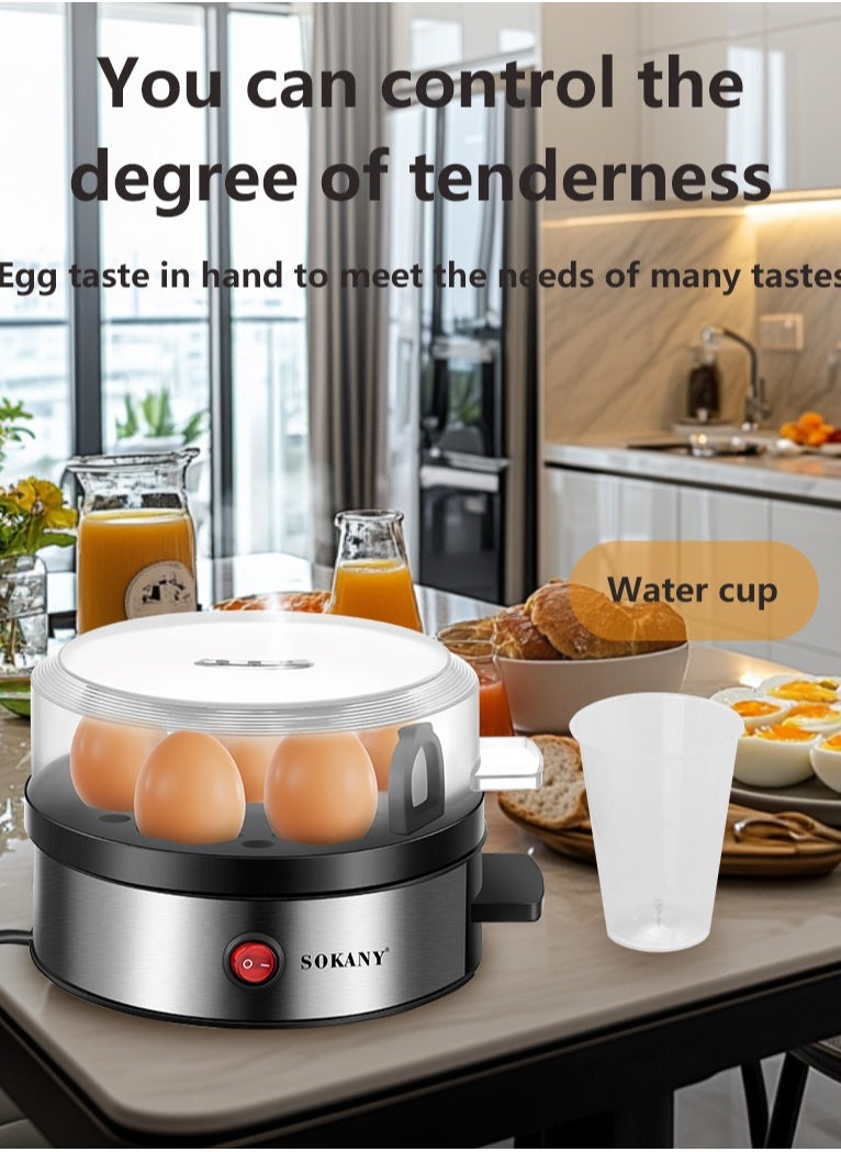 SOKANY Home Kitchen Small Steamer, Multi Functional 7-Slot Breakfast Egg Boiler, 360 Watts