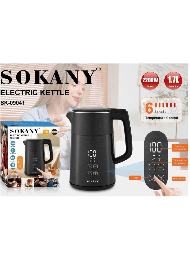 SOKANY SK - 09041 2200W 1.7L Electric Kettle with Temperature Control - Plug: European Standard