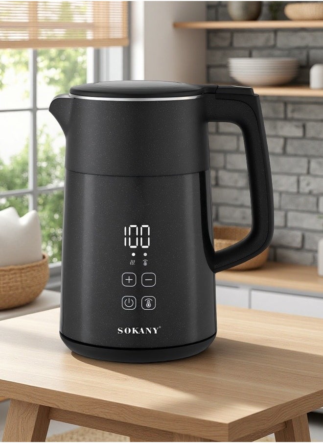 SOKANY SK - 09041 2200W 1.7L Electric Kettle with Temperature Control - Plug: European Standard