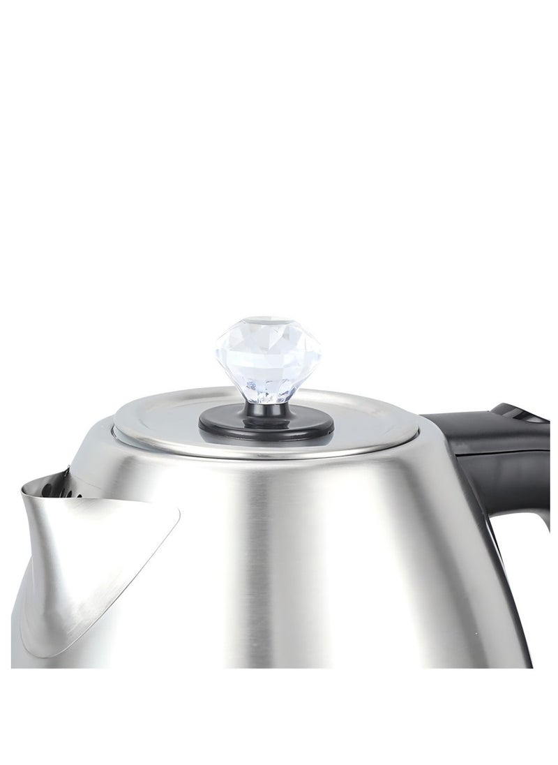 SOKANY Household Portable Electric Kettle, Office Simple Small Multifunctional Electric Kettle, Silver 1500 Watt 1.7-Liter - Plug: European Standard