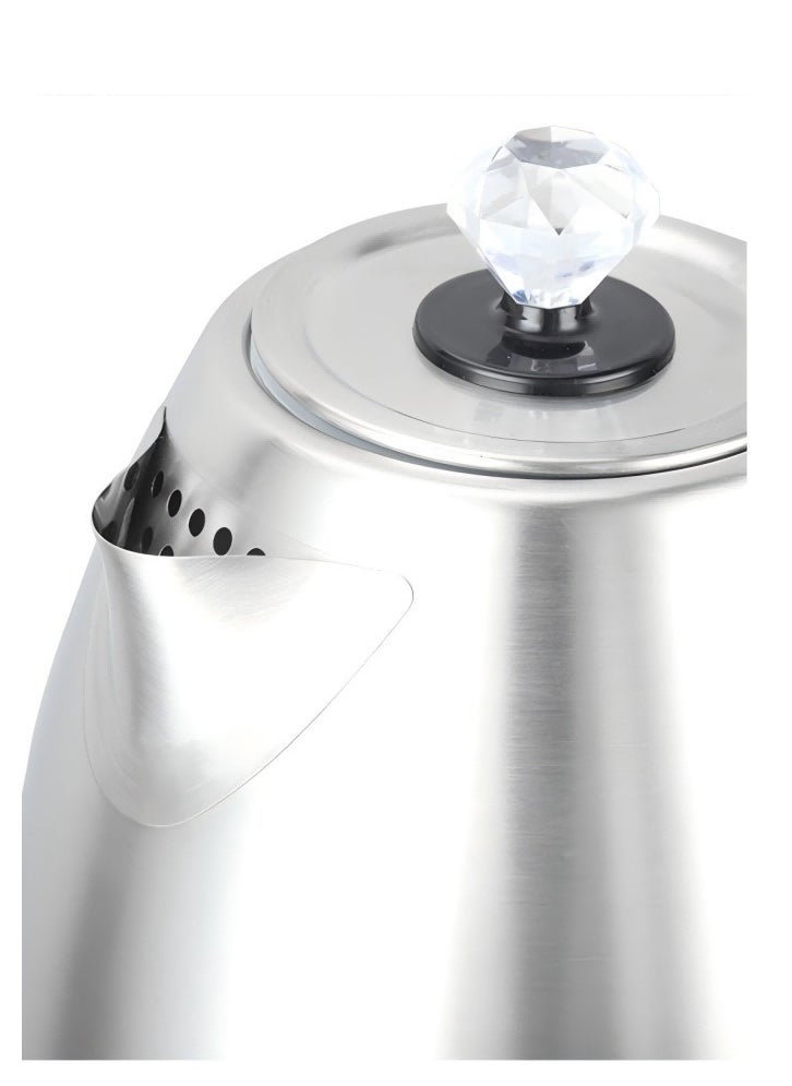 SOKANY Household Portable Electric Kettle, Office Simple Small Multifunctional Electric Kettle, Silver 1500 Watt 1.7-Liter - Plug: European Standard