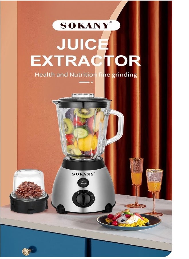 SOKANY 400W 2 - piece Multi - Purpose Blender with 1.5L Unbreakable Jar Plug: European Standard