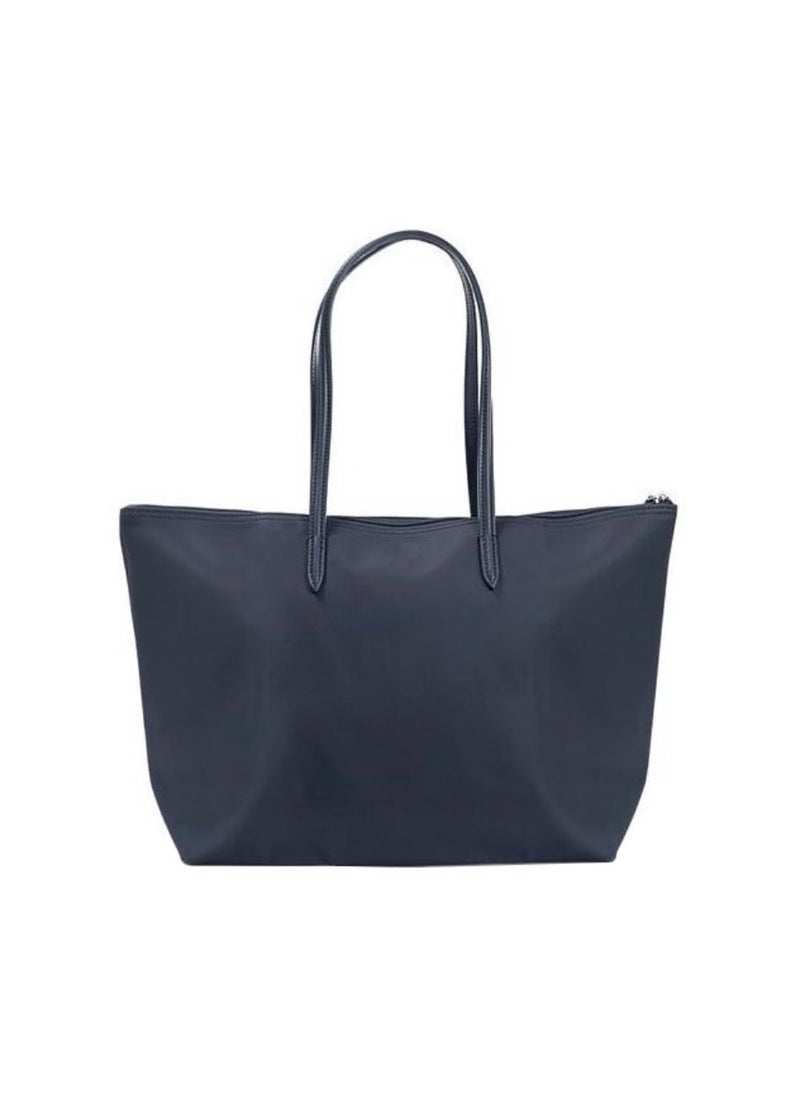 Lacoste fashion large capacity zipper handbag navy blue