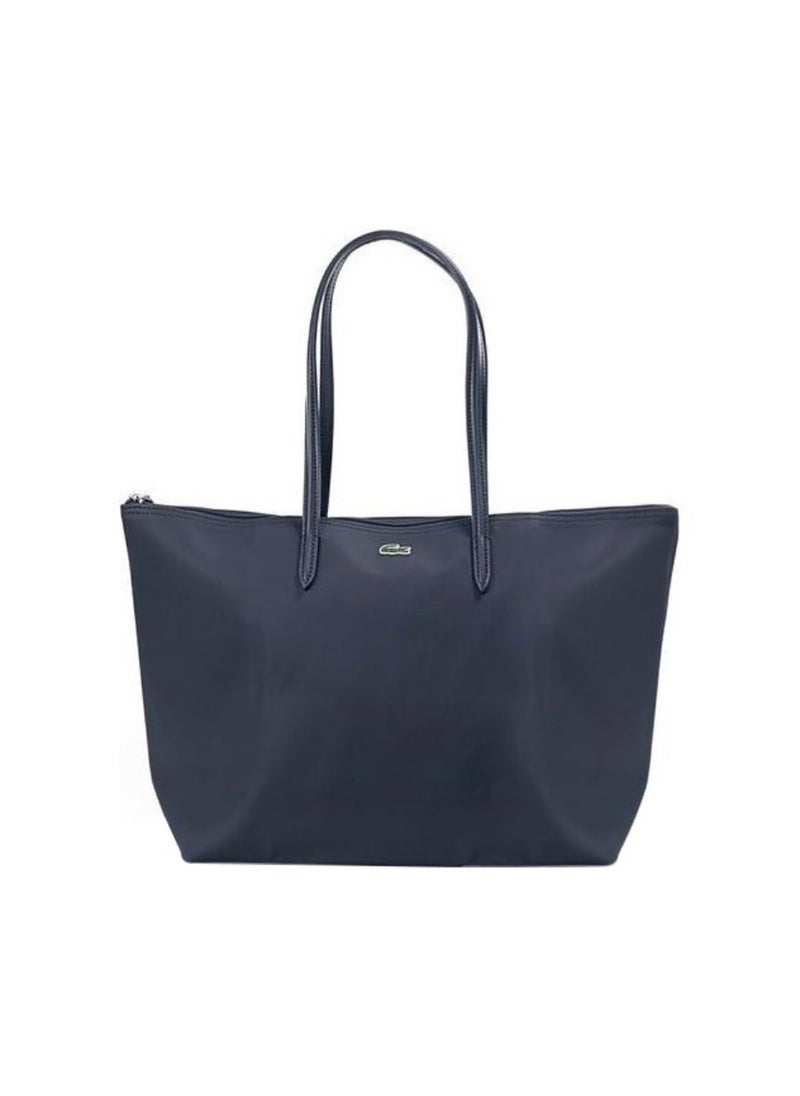Lacoste fashion large capacity zipper handbag navy blue