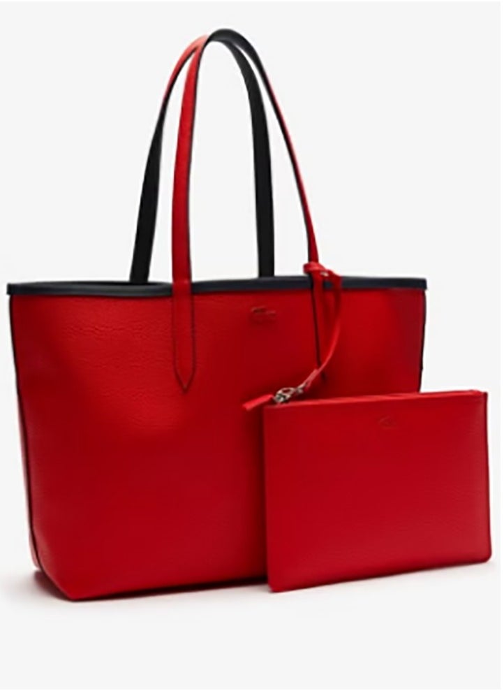 Women's Anna Double sided Two tone Large Capacity Handbag, Fashionable and Versatile, Black/Red