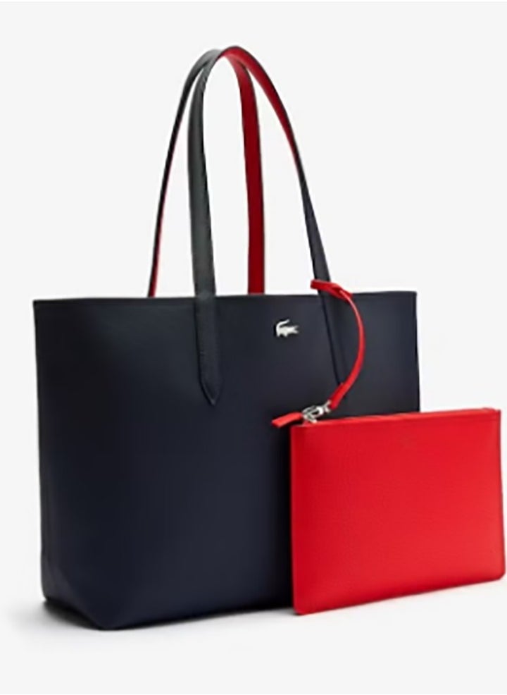 Women's Anna Double sided Two tone Large Capacity Handbag, Fashionable and Versatile, Black/Red