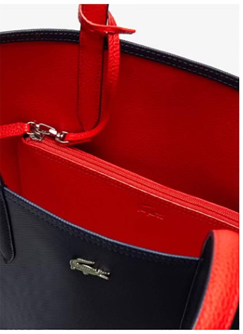 Women's Anna Double sided Two tone Large Capacity Handbag, Fashionable and Versatile, Black/Red