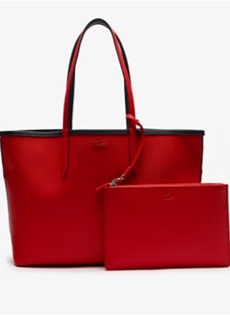 Women's Anna Double sided Two tone Large Capacity Handbag, Fashionable and Versatile, Black/Red