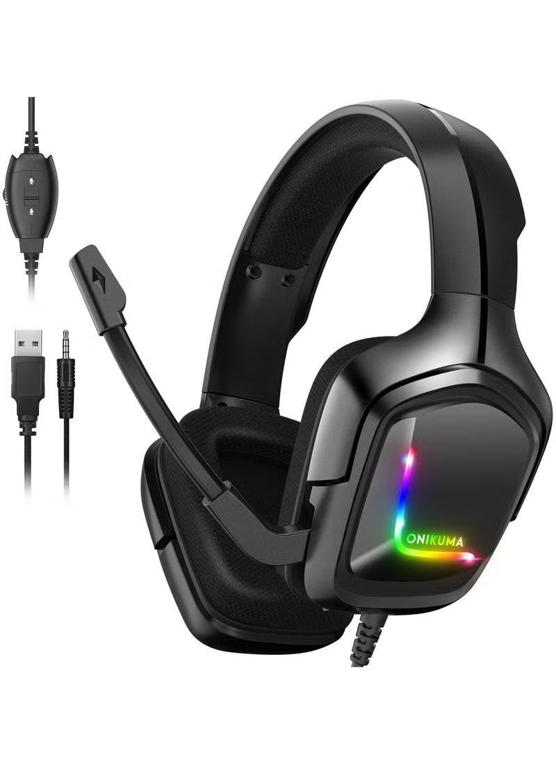 K20 Stereo Gaming Headphones – High-Quality Sound, Noise Isolation, Adjustable Mic, Comfortable Fit – Compatible with PS4, Xbox, PC & Mobile