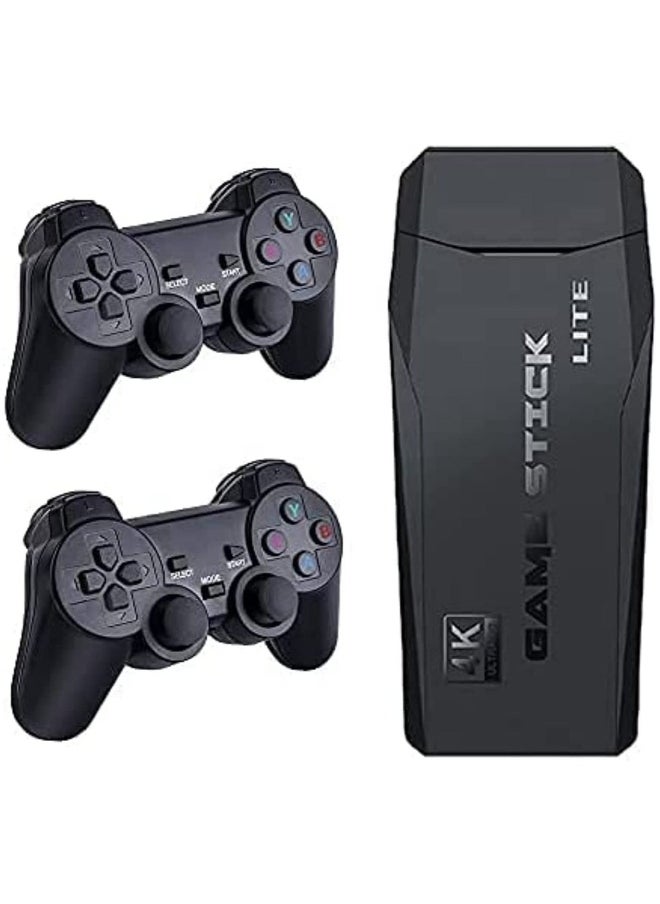 Retro Game Console with Dual Wireless Controllers Plug & Play Video Game Stick Built in 3500/10000+ Games, 9 Classic Emulators, TV 4K High Definition HDMI Output