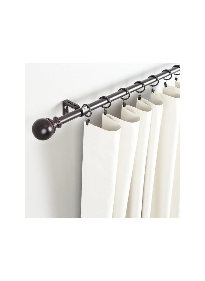 40 Pcs Curtain Rings with Clip Hooks, Steel Curtain Rings, Curtain Clip Hooks, Decorative Rod Clips Hangers, 1.5 Inch Inside Diameter, Rustproof Vintage Black