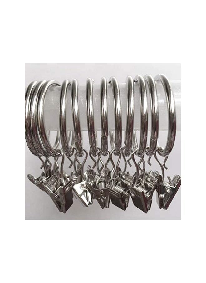 LED Night Light 30 Pcs Curtain Clips Hook Heavy-Duty Curtain Clips Metal Photo Clips Socks Underwear Clamps (Silver)